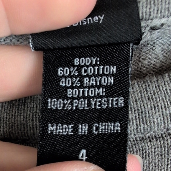 Disney Gray Long Sleeve Top with Mint Ruffle - Picture 8 of 8